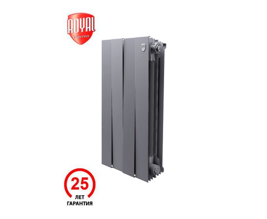 Радиатор биметаллический Royal Thermo PianoForte 300 Silver Satin - 4 секц.