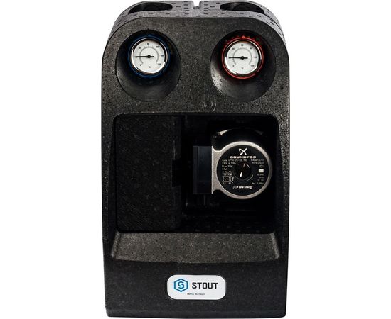 Насосная группа Stout с прямым контуром 1" (с насосом Grundfos UPSO 25-65, в теплоизоляции), изображение 2