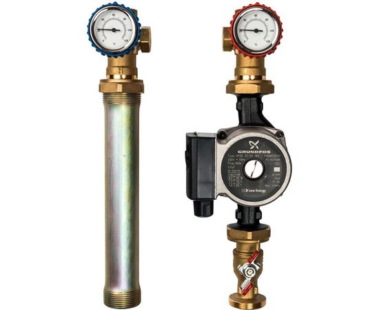 Насосная группа Stout с прямым контуром 1" (с насосом Grundfos UPSO 25-65, в теплоизоляции), изображение 5