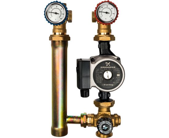 Насосная группа Stout со смесителем 1" (с насосом Grundfos UPSO 25-65), изображение 5 Насосная группа Stout со смесителем 1" (с насосом Grundfos UPSO 25-65), изображение 5