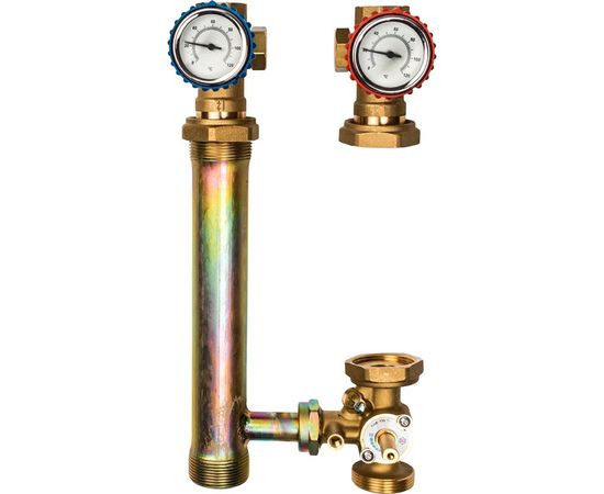 Насосная группа Stout с 3-х ходовым приводным смесителем 1" (без насоса) 29 kW [DT10°C]