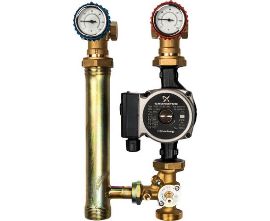 Насосная группа Stout с 3-х ходовым приводным смесителем 1" (с насосом Grundfos UPSO 25-65) 29 kW [DT10 °C], изображение 5