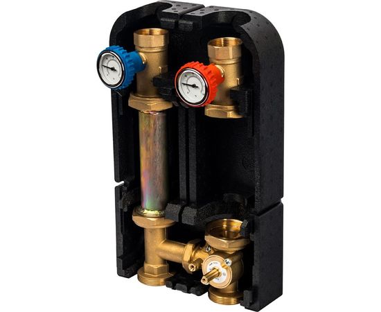 Насосная группа Stout с 3-х ходовым приводным смесителем 1 1/4" (без насоса DN 32) 39 kW [DT10°C]