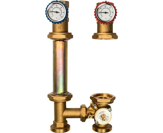 Насосная группа Stout с 3-х ходовым приводным смесителем 1 1/4" (без насоса DN 32) 39 kW [DT10°C], изображение 2