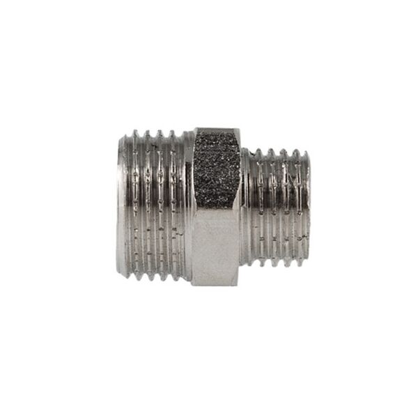 Ниппель переходной 1/2"X1/4" c наружней резьбой никелированный Stout SFT-0004-001214