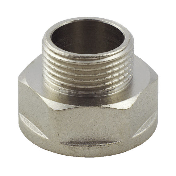 Муфта переходная 3/4"X3/8" внутренняя/наружная резьба никелированная Stout SFT-0008-003438