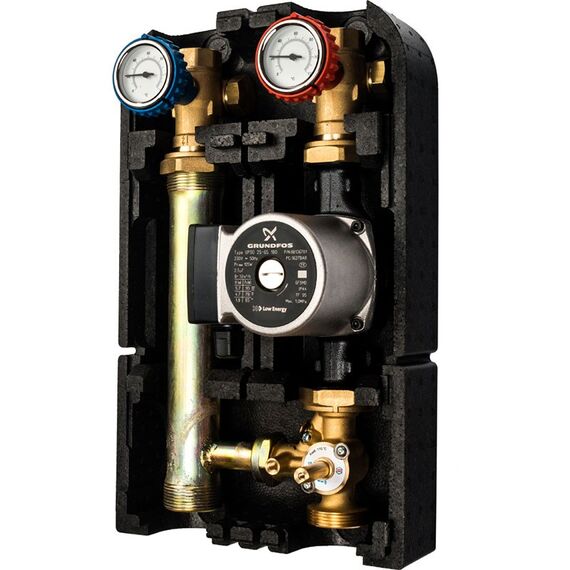 Насосная группа Stout с 3-х ходовым приводным смесителем 1" (с насосом Grundfos UPSO 25-65) 29 kW [DT10 °C], изображение 2