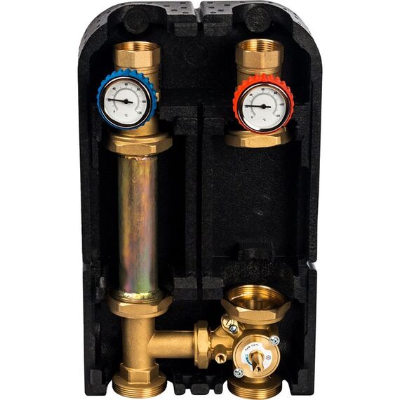 Насосная группа Stout с 3-х ходовым приводным смесителем 1 1/4" (без насоса DN 32) 39 kW [DT10°C]