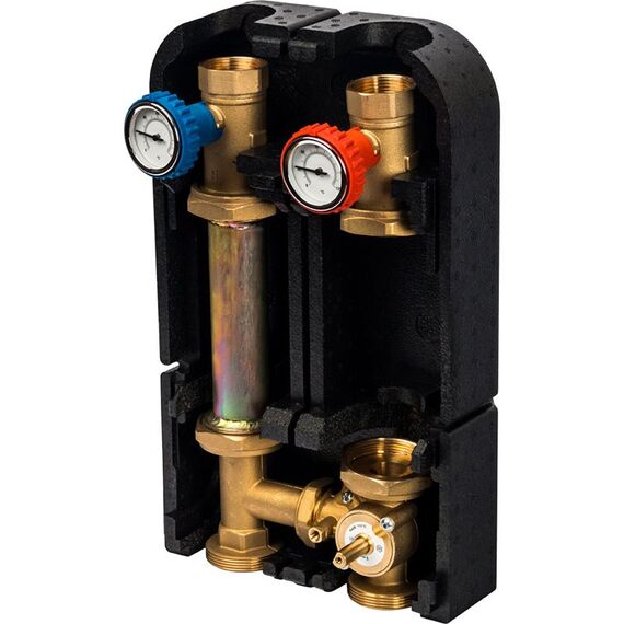 Насосная группа Stout с 3-х ходовым приводным смесителем 1 1/4" (без насоса DN 32) 39 kW [DT10°C]